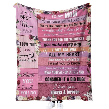 A Big Hug for Mom Blanket,Mothers Day Gift .Blanket,Birthday Anniversary.Scarf