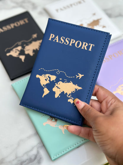 World Map Passport Cover - PU Leather Travel Holder | Bend the Trend