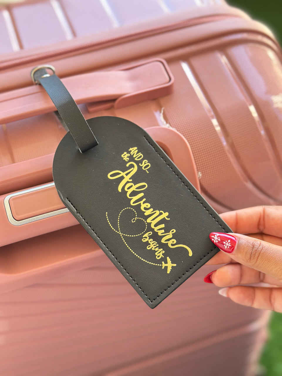 Luggage Tag - Stylish "Adventure Begins" Travel Tag | Bend the Trend