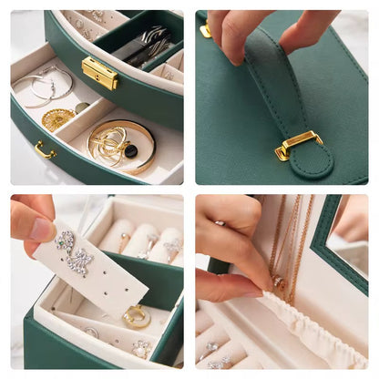 Jewelry Box - Blush Pink Jewelry Organizer with Mirror | Bend the Trend
