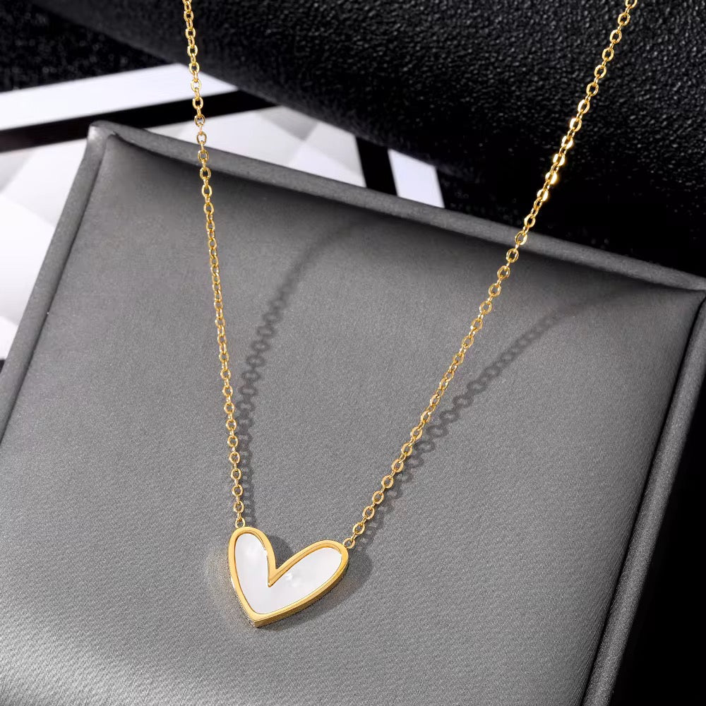 Luna Heart Pendant Necklace .Pendant