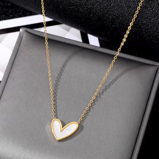 Luna Heart Pendant Necklace .Pendant