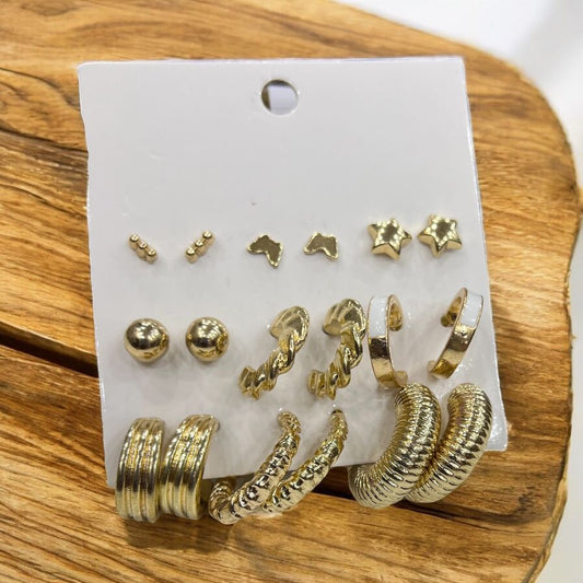 Gilded Whisper Earring Set