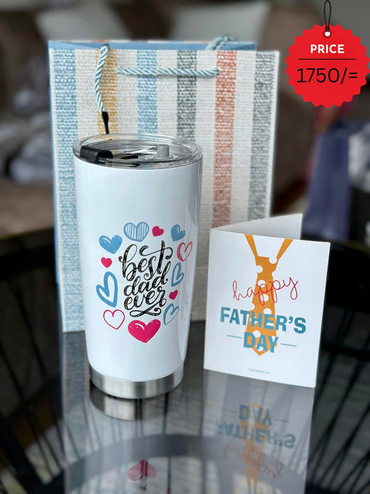 Fathers Day gift Combo best dad ever with Gift bag and Card