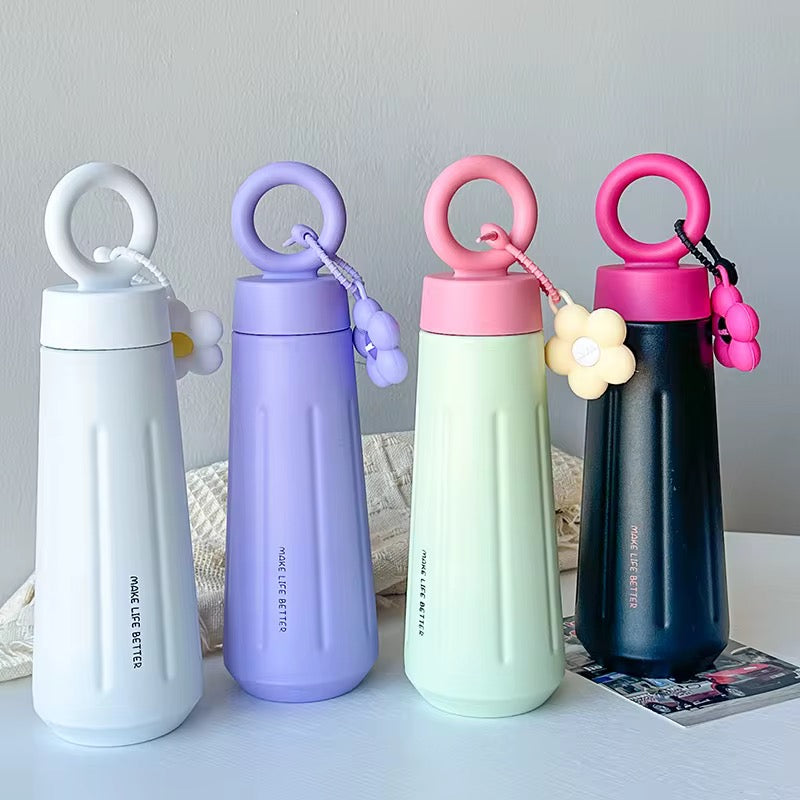 Water Bottle - Insulated Flower Handle Water Bottle | Bend the Trend