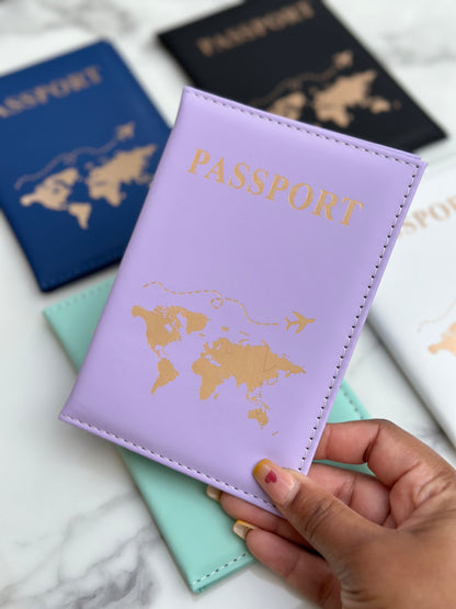 World Map Passport Cover - PU Leather Travel Holder | Bend the Trend