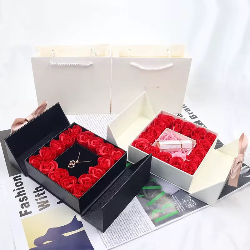 The Grand Reveal Rose Box.Gift Package,Gift Set .Valentines.Galentines