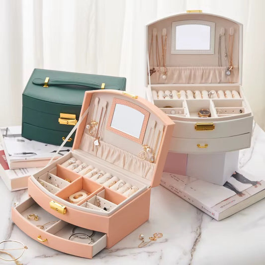 Jewelry Box - Blush Pink Jewelry Organizer with Mirror | Bend the Trend