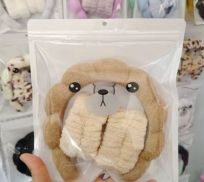 Women's Headband Set - Bear Hug Plush Headband & Wristband Combo | Bend the Trend