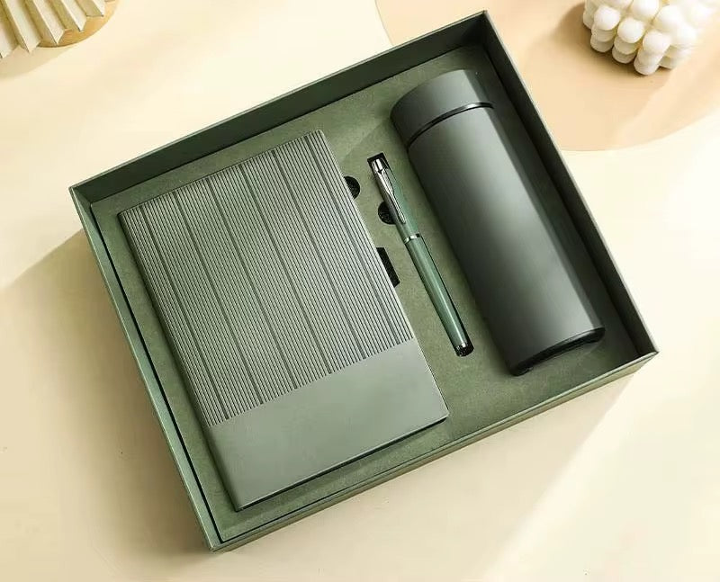 Executive Gift Set – Notebook, Pen & Insulate Travel Tumbler.