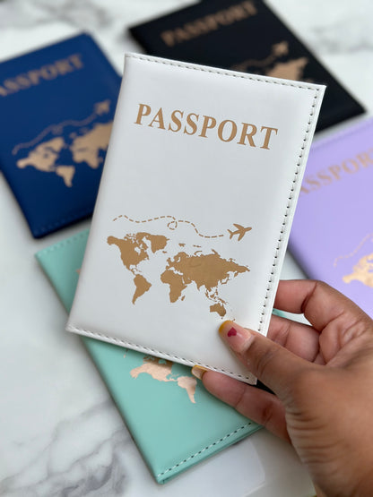 World Map Passport Cover - PU Leather Travel Holder | Bend the Trend