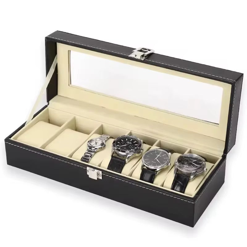 Watch Organizer 6 Slot , The Executive Time Vault,Small Medium
