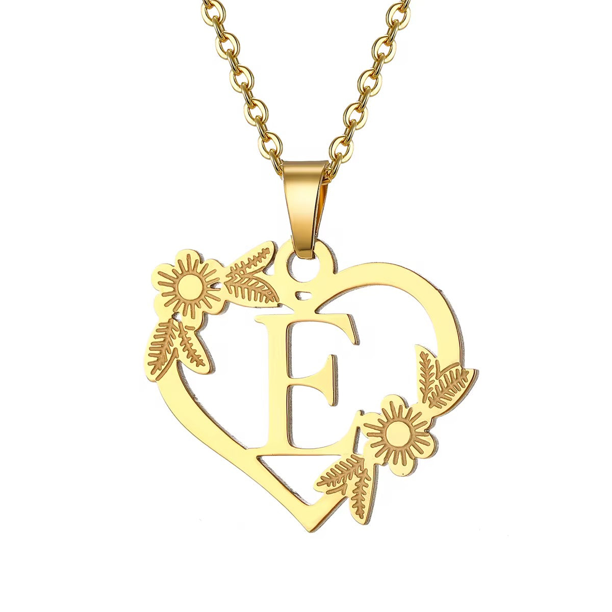 Chain Everlasting Bloom Letter Necklace,Pendant | Galentines | Valentines | birthday