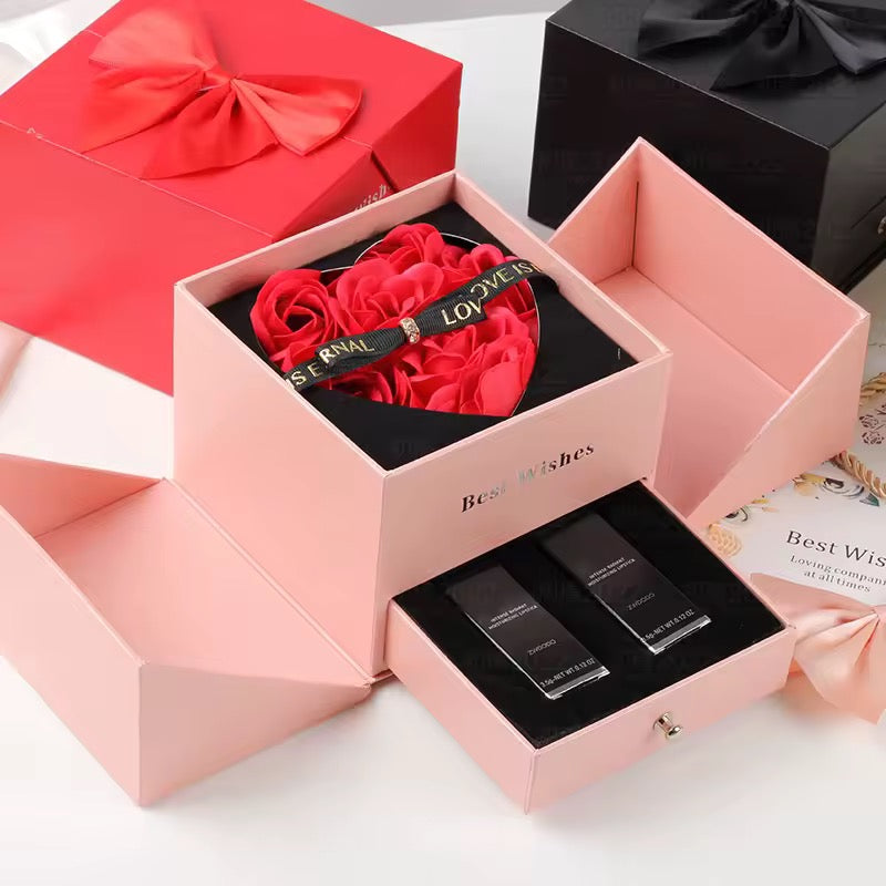 The Eternal Love Keepsake Box.Gift set ,Gift package ,Valentines Earrings and Chain,Jewelry Galentines The love set