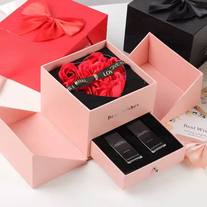 The Eternal Love Keepsake Box.Gift set ,Gift package ,Valentines Earrings and Chain,Jewelry Galentines The love set