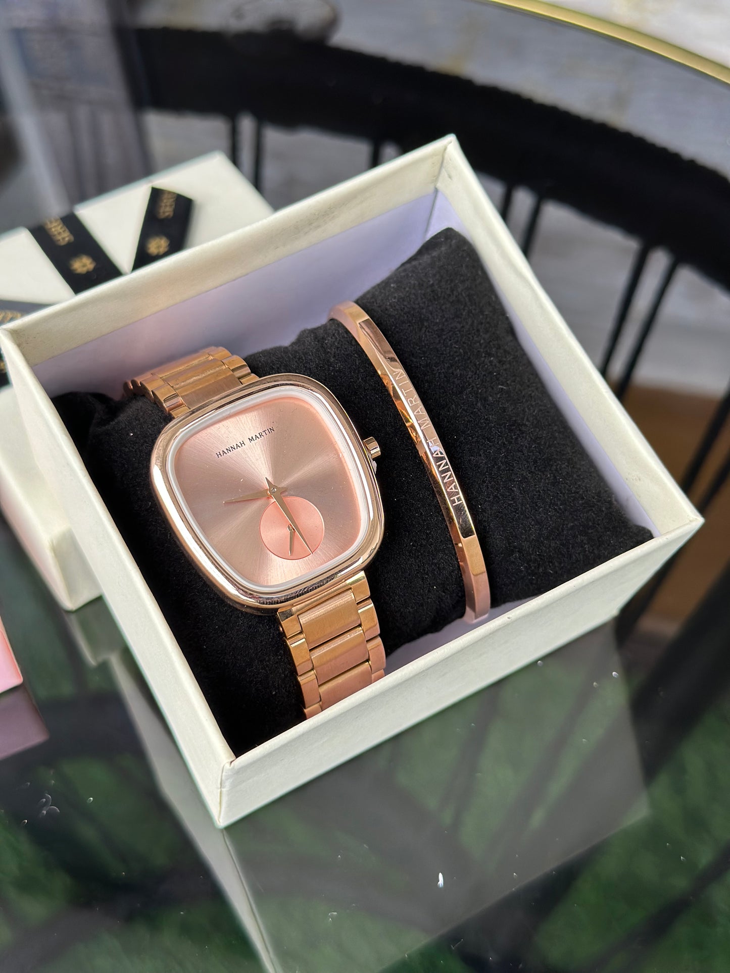 Hannah Martin Set bracelet stainless steel hypoallergenic and Watch