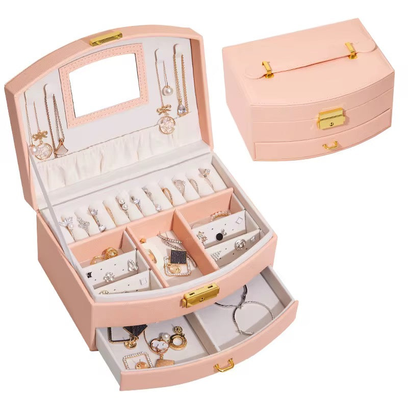 Jewelry Box - Blush Pink Jewelry Organizer with Mirror | Bend the Trend