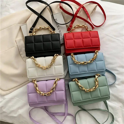 Women's Crossbody Bag - Square Embossed Flap Bag | Bend the Trend