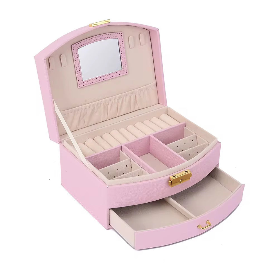 Jewelry Box - Blush Pink Jewelry Organizer with Mirror | Bend the Trend
