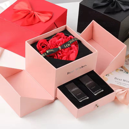 The Eternal Love Keepsake Box.Gift set ,Gift package ,Valentines Earrings and Chain,Jewelry Galentines The love set