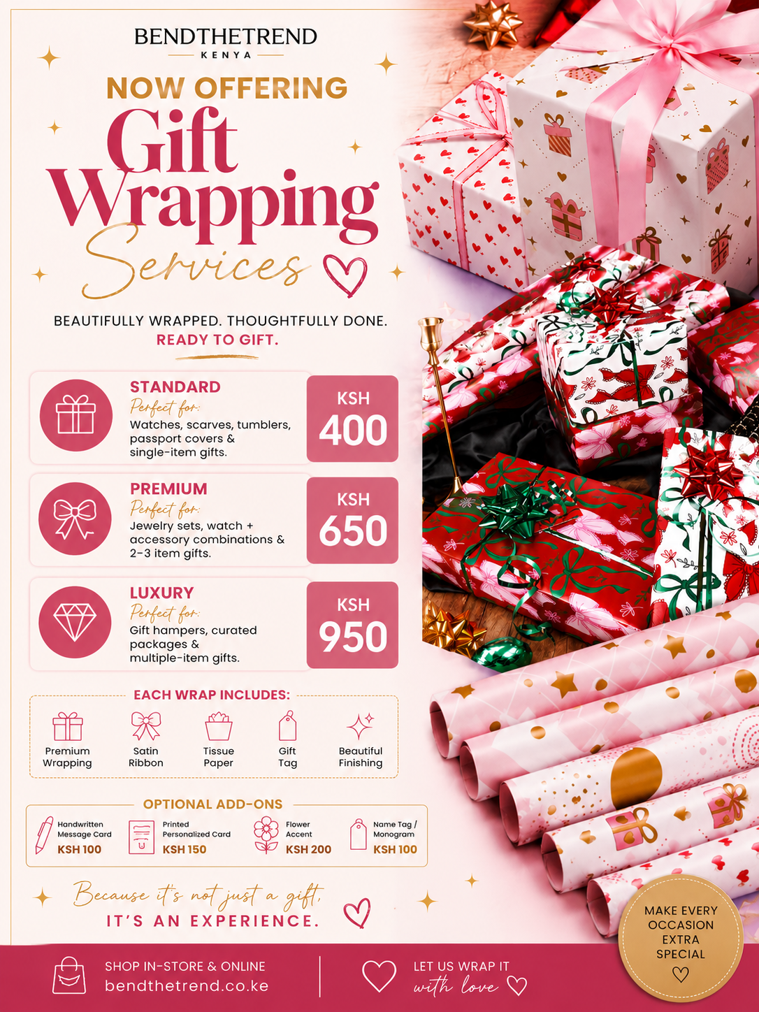 Gift wrapping Service,    Professional gift wrapping,Luxury gift wrapping
