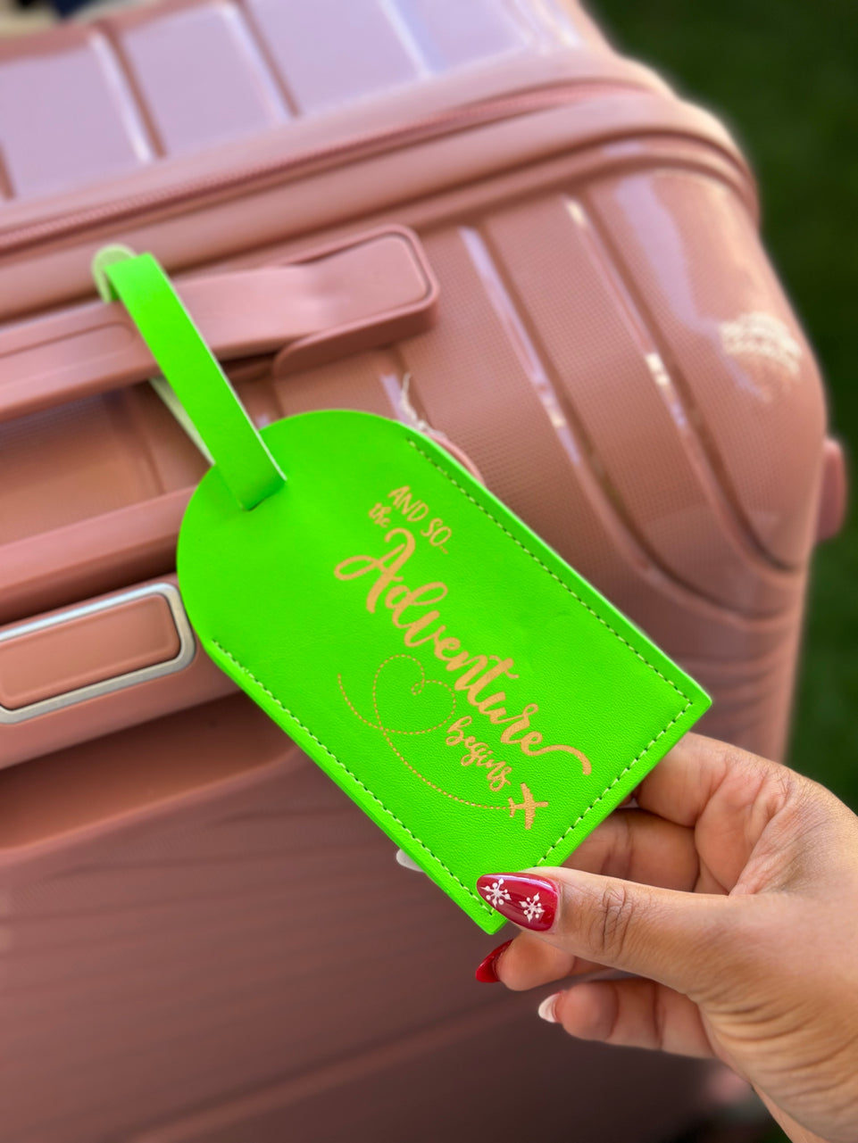 Luggage Tag - Stylish "Adventure Begins" Travel Tag | Bend the Trend