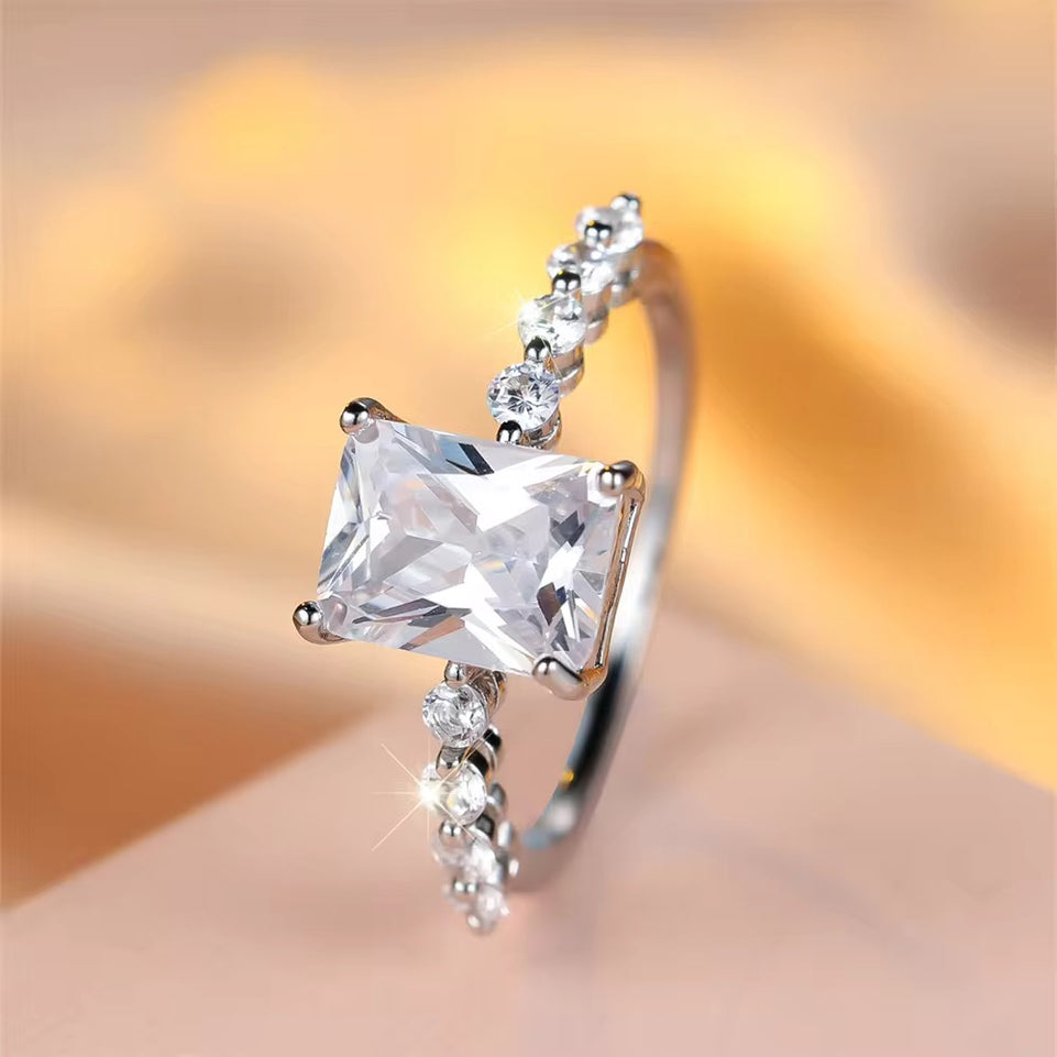 Rings stainless Steel diamond Proposal rings Assorted