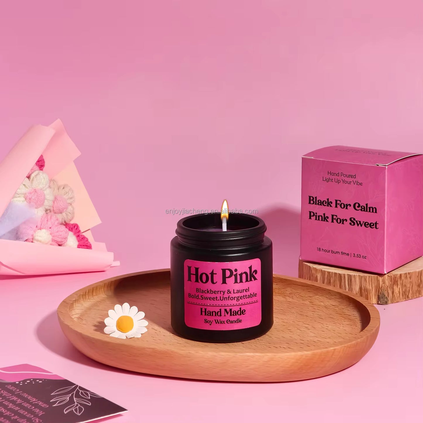 Luxury Self-Care Gift Box for Women – Pink Gift Hamper with 40oz Tumbler, Scented Candle, Notebook, Sleep Mask & Spa Accessories
