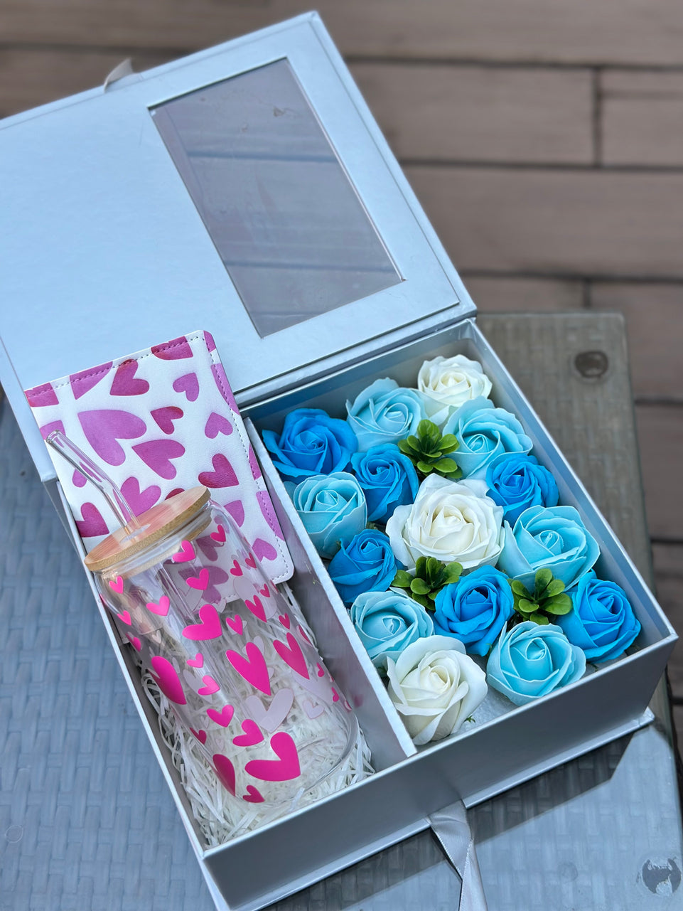Blue flower Gift Box