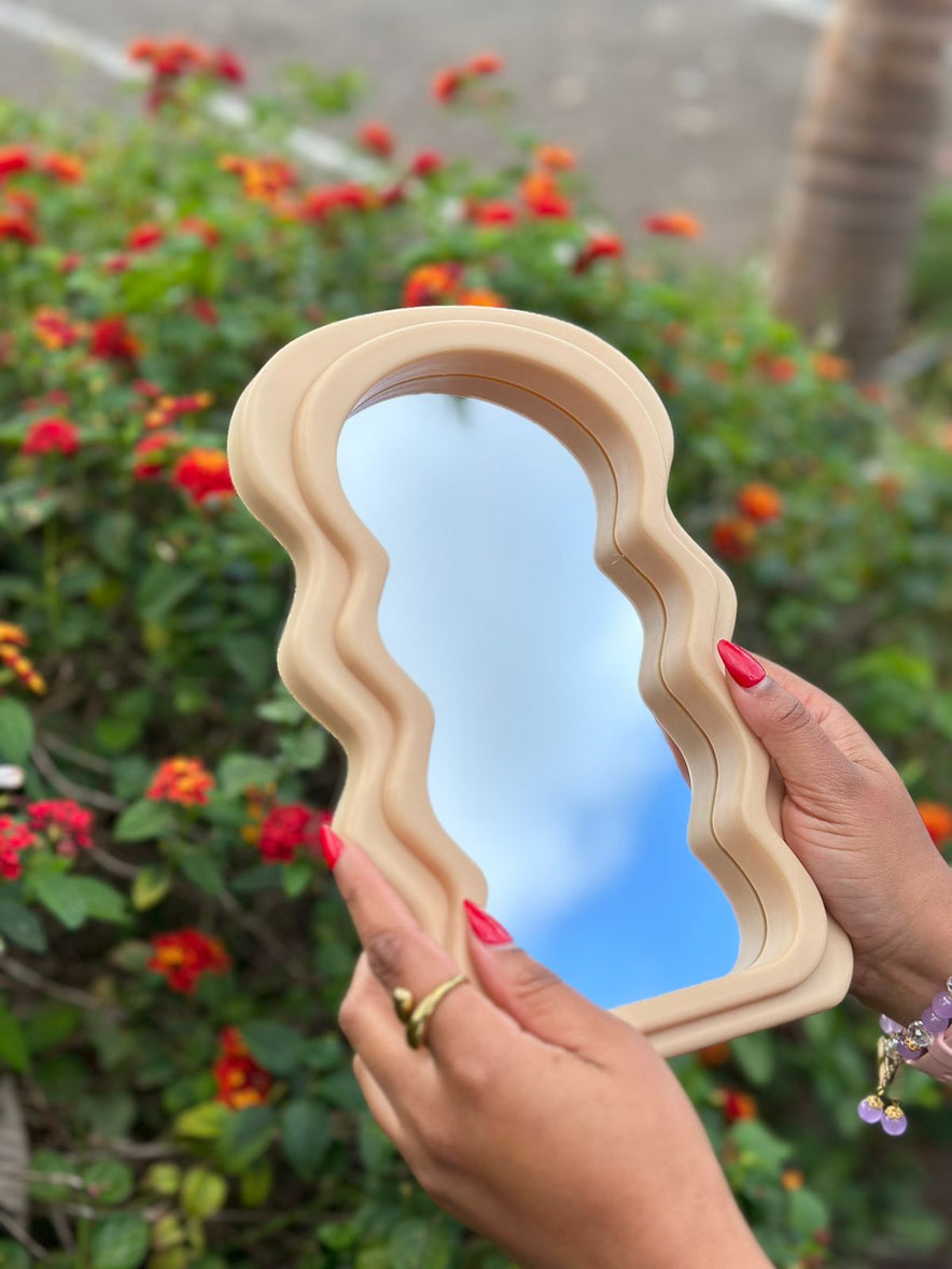 Desktop Mirror - Wavy Accent Mirror | Bend the Trend