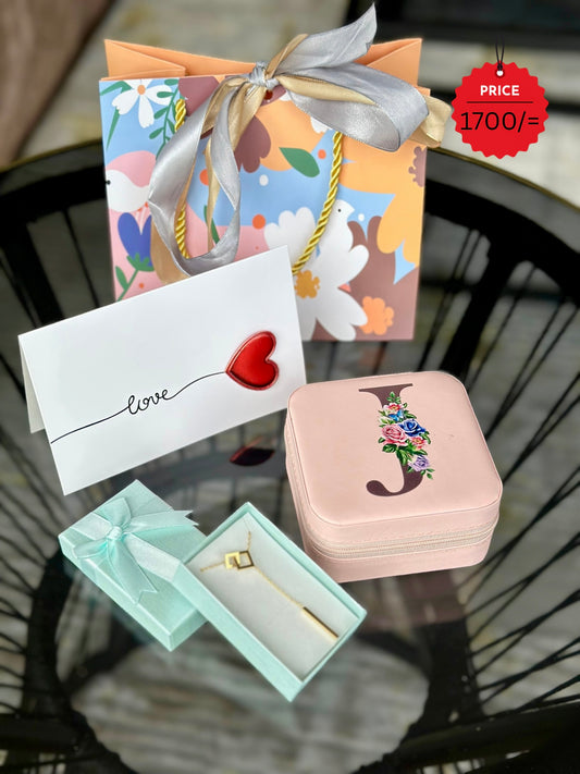 Gift Set Custom with Stainless Steel Necklace and Custom jewelry organizer,With Card and Gift Bag.