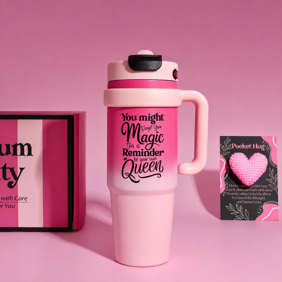 Pink Princess ,Luxury Self-Care Gift Box for Women – Pink Gift Hamper with 40oz Tumbler, Scented Candle, Notebook, Sleep Mask & Spa Accessories,Gift set ,Gift Package,Birthday Anniversary,Graduation gift