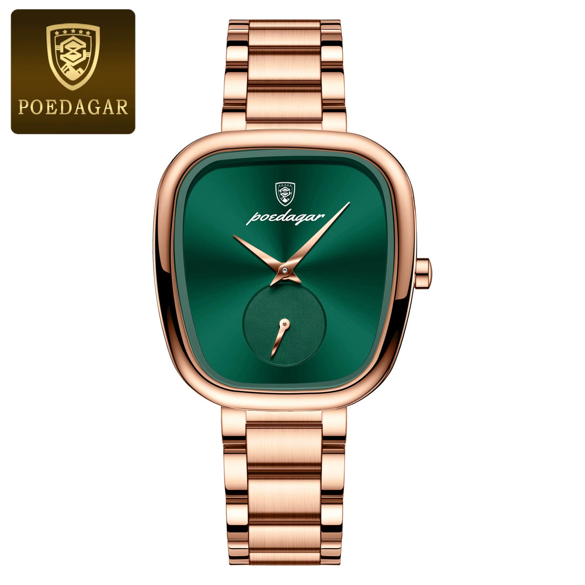 Poedgar  watch, Poedagar Elegant Ladies Watch – Rose Gold, Maroon, Green & Blue | Gift for Her