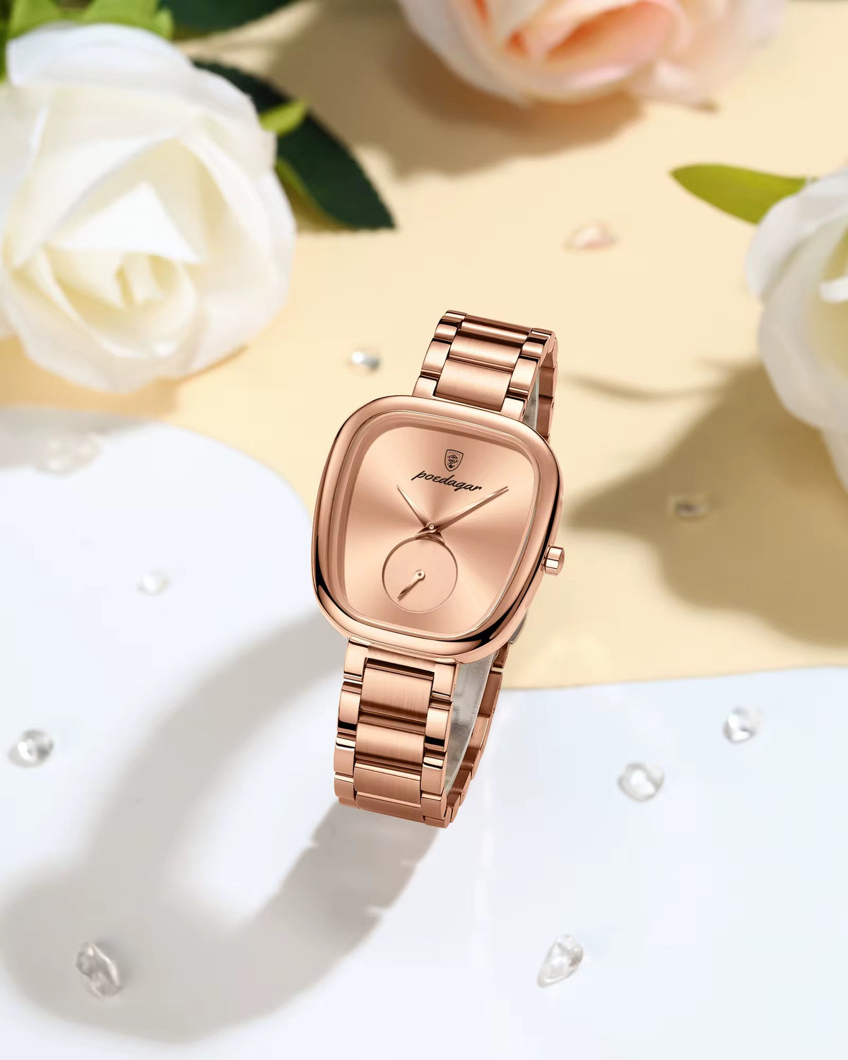 Poedgar  watch, Poedagar Elegant Ladies Watch – Rose Gold, Maroon, Green & Blue | Gift for Her
