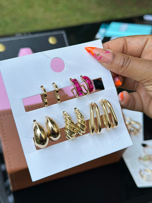 Earring  Set loops mini hoops ,Loops