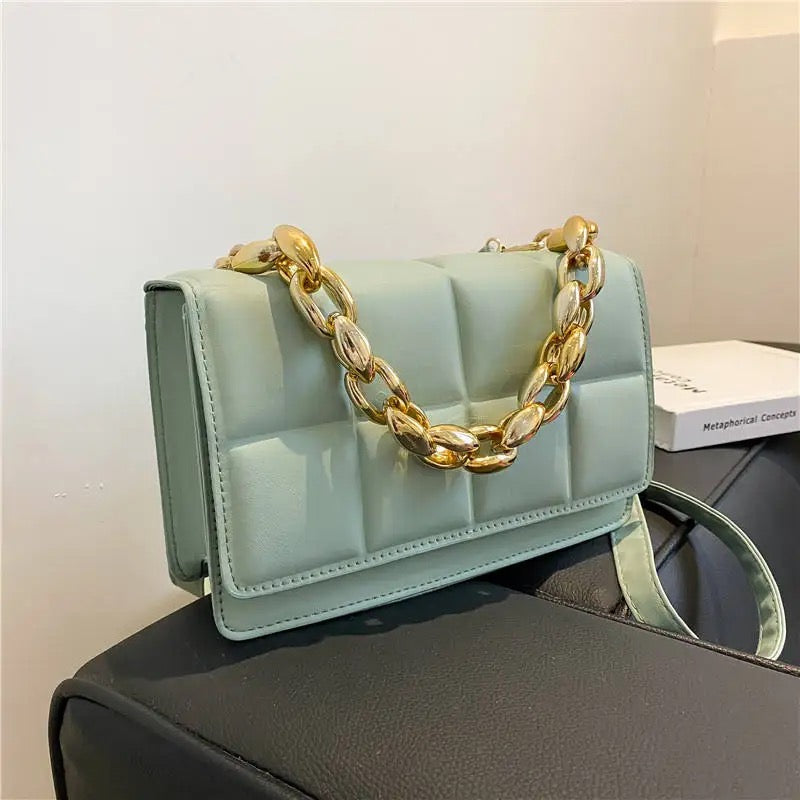 Women's Crossbody Bag - Square Embossed Flap Bag | Bend the Trend