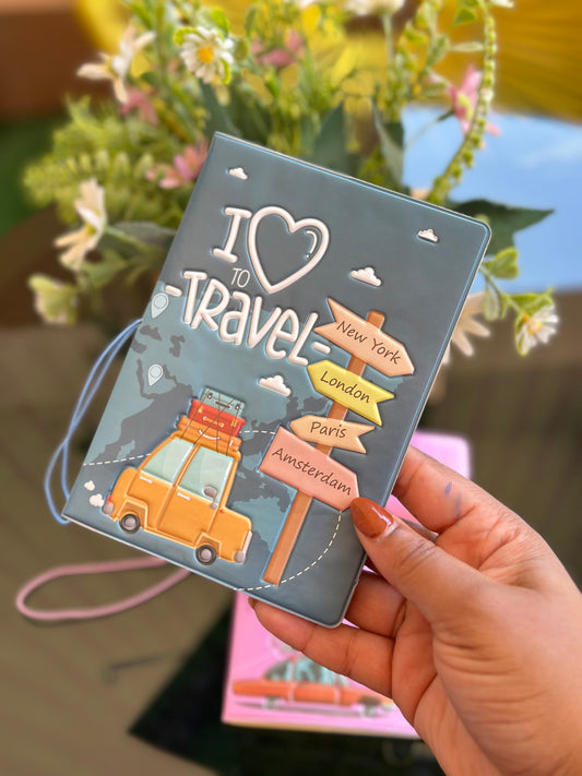 Passport Cover I love travel travel accessories