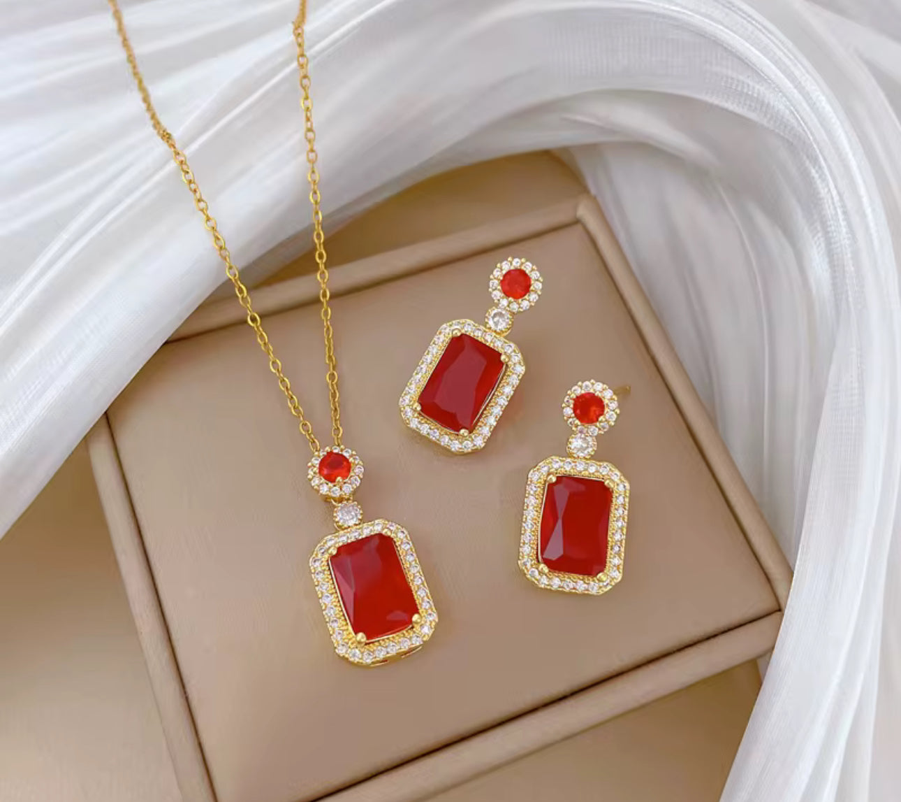 Jewelry Sets ,Necklace ,Chain,Earrings Gift set chain and earrings Stainless steel Hypoallergenic