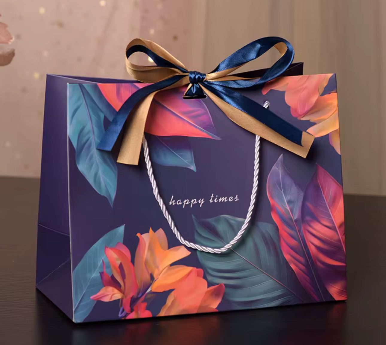 Gift Bag - Tropical Floral Print Luxury Gift Bag | Bend the Trend