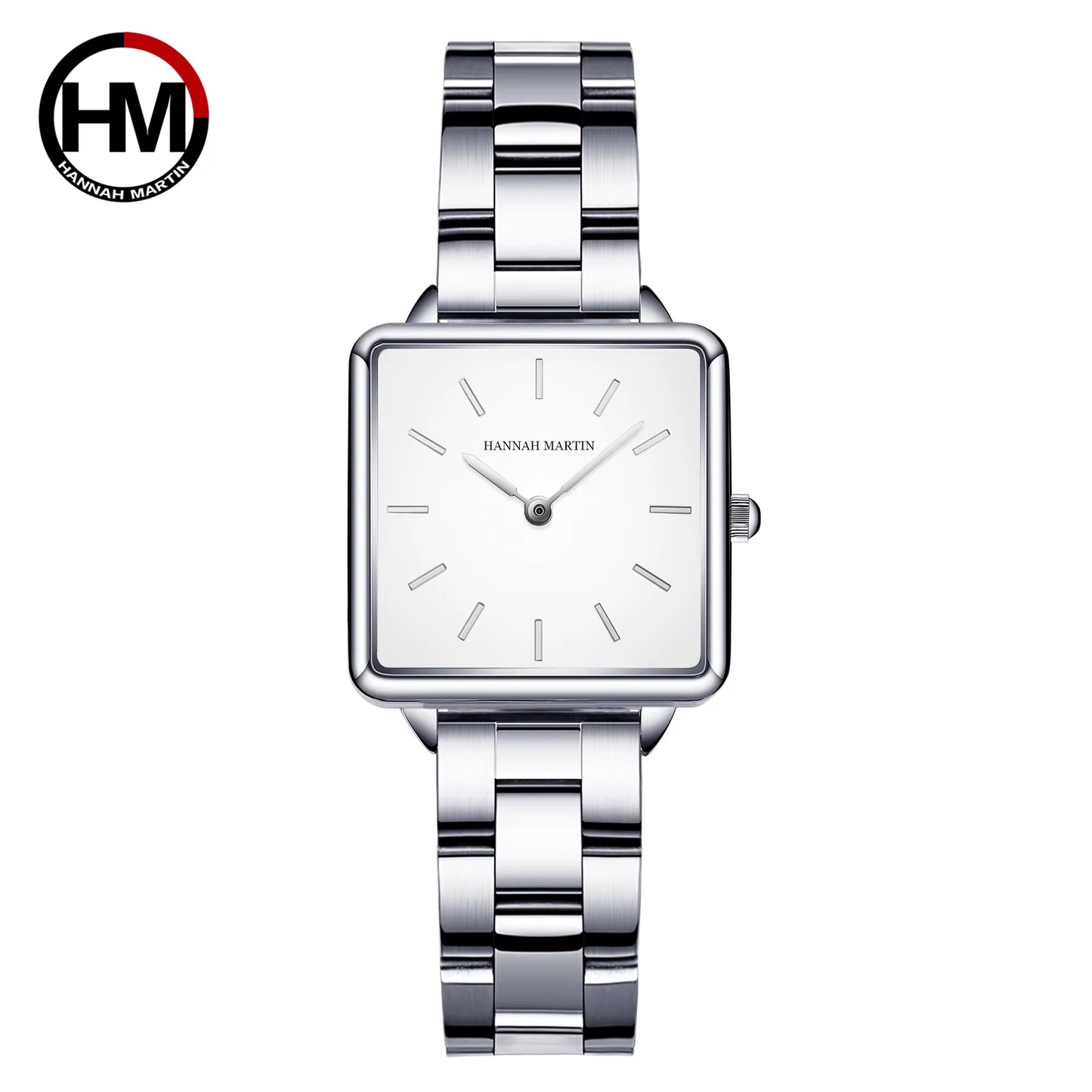 Hannah Martin Rose Gold Square Watch ,Time piece