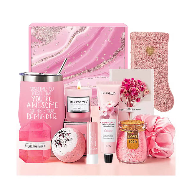 Gift set Gift package.
Pink & Purple Affirmation Self-Care Gift Box Valentines |Galentines