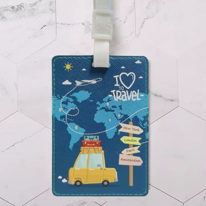 Luggage tag I love Travel,Passport luggage tag Travel accessories