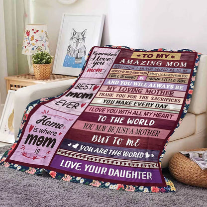 A Big Hug for Mom Blanket,Mothers Day Gift .Blanket,Birthday Anniversary.Scarf