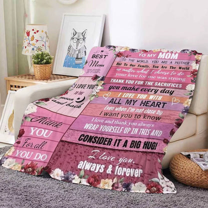 A Big Hug for Mom Blanket,Mothers Day Gift .Blanket,Birthday Anniversary.Scarf