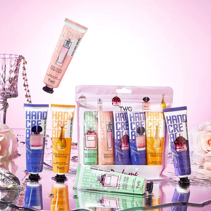 Luxury Perfumed Hand Cream Gift Set (5-Piece Moisturizing Hand Cream Collection) Hand Cream pack ,Packet Gift package