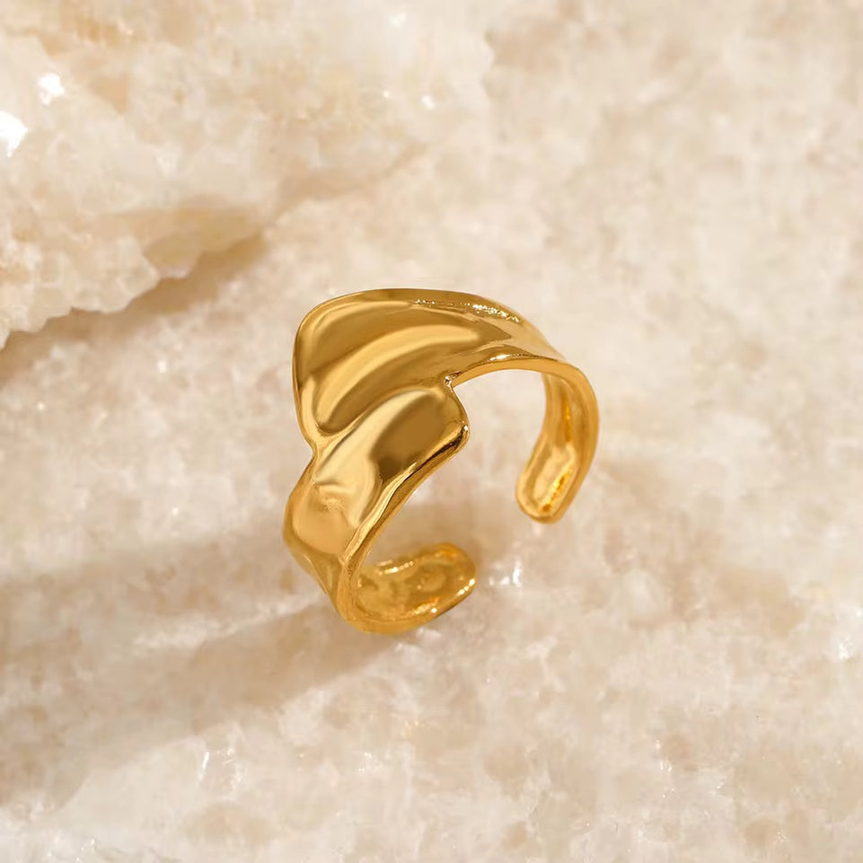 Ring stainless Steel Non fade irregular Shape