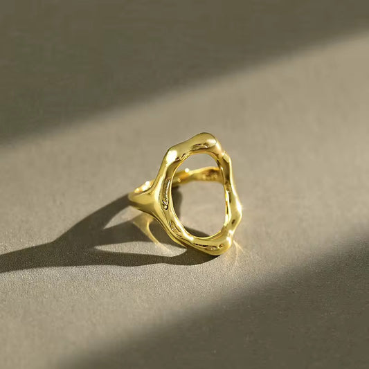 Ring stainless steel ring irregular circe