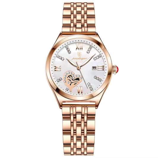 Pocdagar Luxe Heart Crystal Women’s Watch