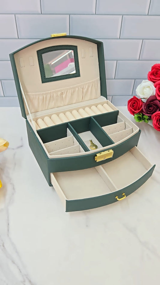 Jewelry Box - Two-Tier Lockable Jewelry Organizer | Bend the Trend