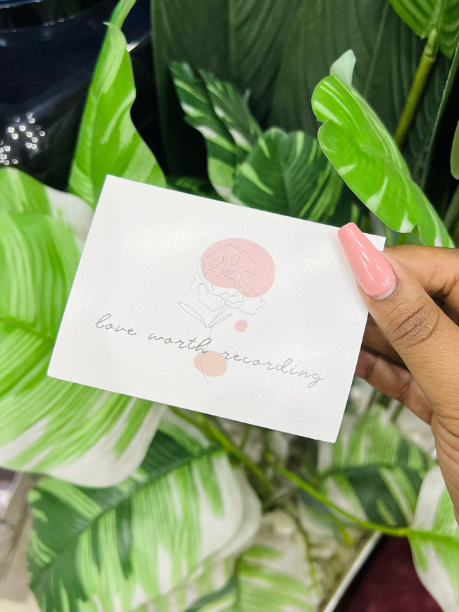 Love Card - "Love Worth Recording" Minimalist Greeting Card | Bend the Trend